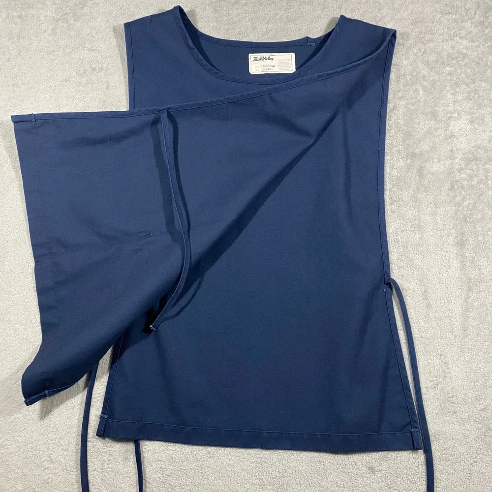 True Value Hardware Apron Vest Unisex XL Navy‎ Blue Vintage Workwear 34836ZNW